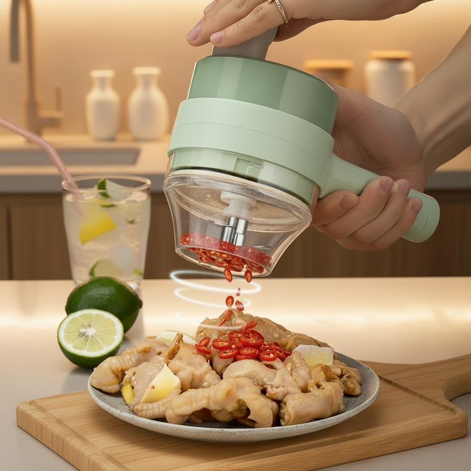 Multifunktionaler 4-in-1 Zerkleinerer